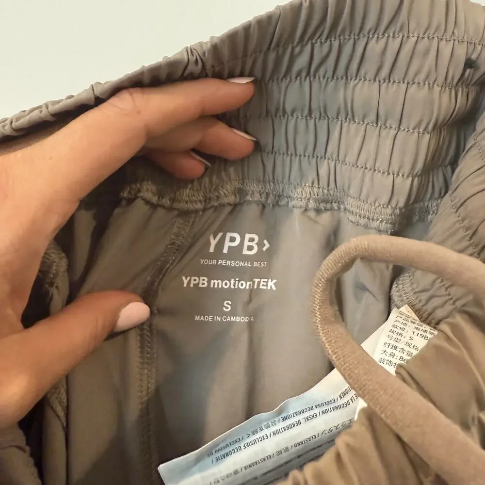 YPB motionTEK Jogger Oat Beige Sweatpants Size S - Picture 4 of 7